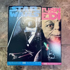 1995 Original Star Wars Trilogy VHS Complete Set plus Star Wars Unopened Toy